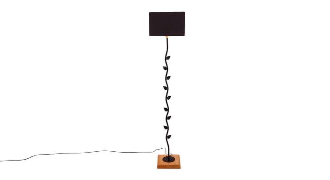 Edythe Black Cotton Shade Floor Lamp (Black) by Urban Ladder - Front View Design 1 - 494607