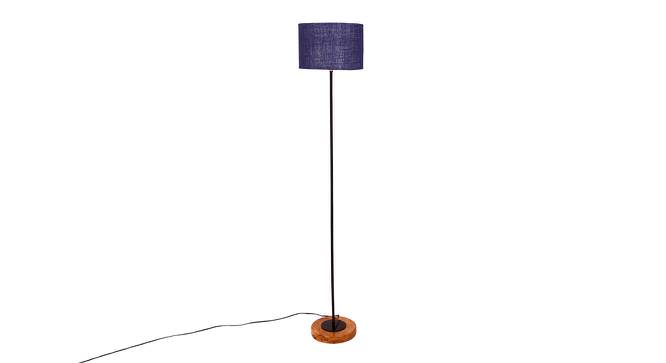 Estelle Blue Cotton Shade Floor Lamp (Blue) by Urban Ladder - Front View Design 1 - 494610