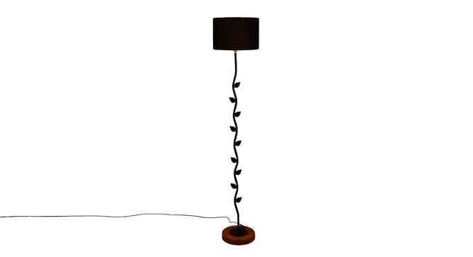 Ewan Black Cotton Shade Floor Lamp (Black) by Urban Ladder - Front View Design 1 - 494611