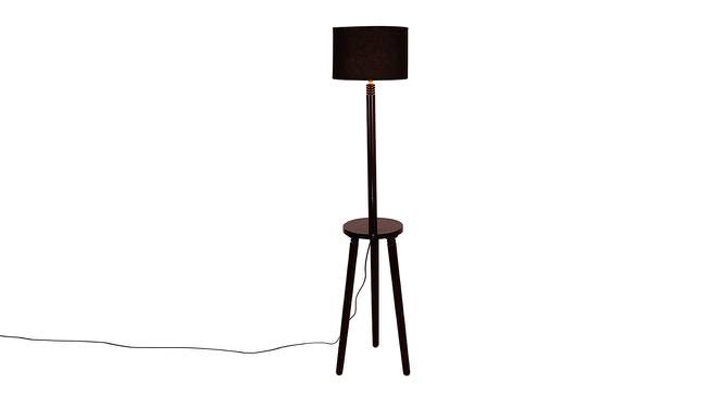 Fiona Black Cotton Shade Floor Lamp (Black) by Urban Ladder - Front View Design 1 - 494613