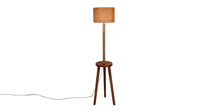 Harmon Beige Cotton Shade Floor Lamp (Beige) by Urban Ladder - Front View Design 1 - 494616