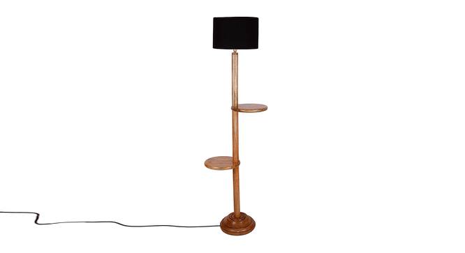 Hillary Black Cotton Shade Floor Lamp (Black) by Urban Ladder - Front View Design 1 - 494617