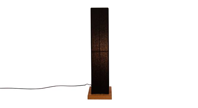 Jacques Black Cotton Shade Floor Lamp (Black) by Urban Ladder - Front View Design 1 - 494619