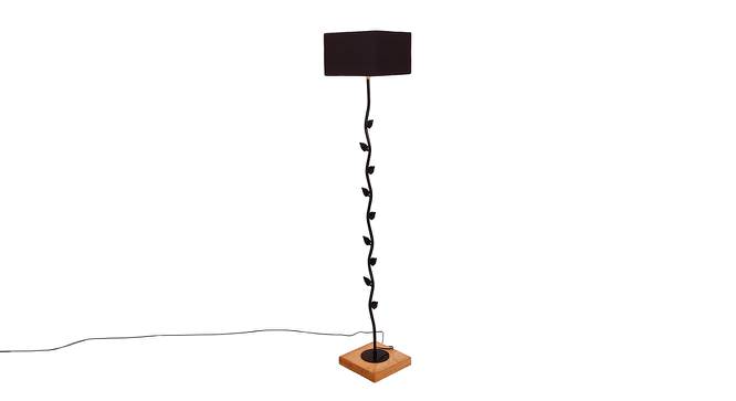 Edythe Black Cotton Shade Floor Lamp (Black) by Urban Ladder - Cross View Design 1 - 494632