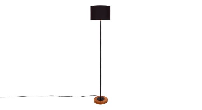 Emme Black Cotton Shade Floor Lamp (Black) by Urban Ladder - Cross View Design 1 - 494634