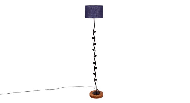Felicia Blue Cotton Shade Floor Lamp (Blue) by Urban Ladder - Cross View Design 1 - 494637