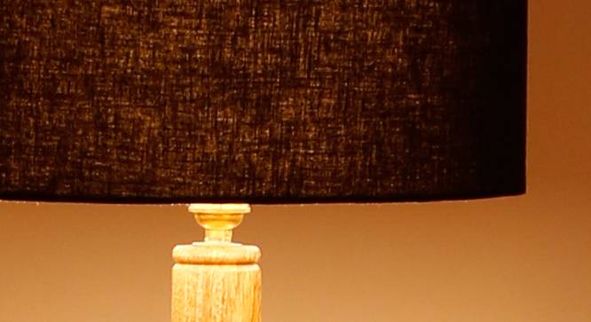 Hillary Black Cotton Shade Floor Lamp (Black) by Urban Ladder - Cross View Design 1 - 494642