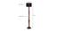 Brinkley Brown Cotton Shade Floor Lamp (Black) by Urban Ladder - Design 1 Dimension - 494672