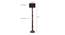 Camryn Brown Cotton Shade Floor Lamp (Black) by Urban Ladder - Design 1 Dimension - 494673