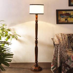 Floor Lamps Design Bruno Brown Cotton Shade Floor Lamp (Multicolor)