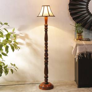 devansh Carey Brown Cotton Shade Floor Lamp-picture-12
