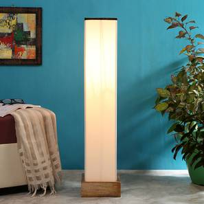 devansh Cher White Cotton Shade Floor Lamp-picture-10