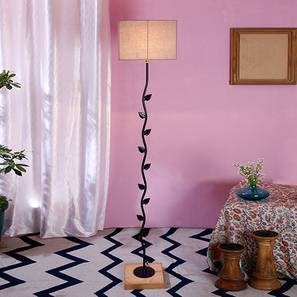 Floor Lamps In Noida Design Edythe Grey Cotton Shade Floor Lamp (Grey)