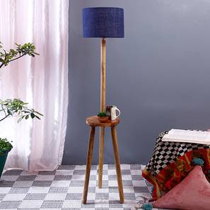 devansh Harmon Blue Cotton Shade Floor Lamp-picture-14