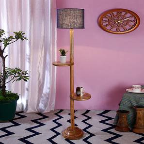 Ivana Blue Cotton Shade Floor Lamp-image-15