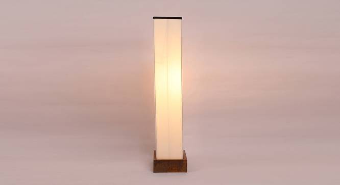 Cher White Cotton Shade Floor Lamp (White) by Urban Ladder - Front View Design 1 - 494724