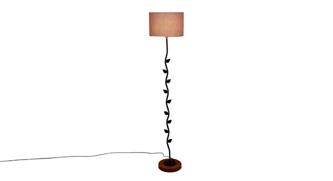 Ewan Grey Cotton Shade Floor Lamp (Grey) by Urban Ladder - Front View Design 1 - 494731