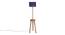 Harmon Blue Cotton Shade Floor Lamp (Blue) by Urban Ladder - Front View Design 1 - 494734