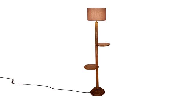 Hillary Grey Cotton Shade Floor Lamp (Grey) by Urban Ladder - Front View Design 1 - 494735