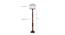 Bruno Brown Cotton Shade Floor Lamp (Multicolor) by Urban Ladder - Design 1 Dimension - 494789