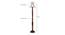 Calum Brown Cotton Shade Floor Lamp (Multicolor) by Urban Ladder - Design 1 Dimension - 494790
