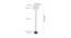 Emme Grey Cotton Shade Floor Lamp (Grey) by Urban Ladder - Design 1 Dimension - 494801