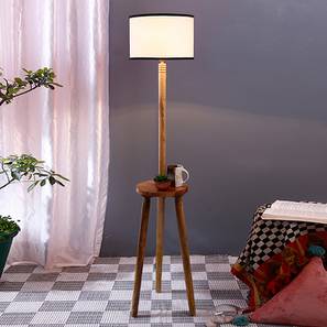 Harlow Multicolour Cotton Shade Floor Lamp-image-43