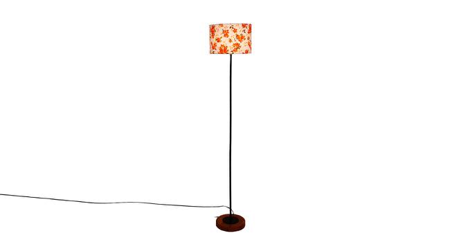Evangeline Multicolour Cotton Shade Floor Lamp (Multicolor) by Urban Ladder - Front View Design 1 - 494841