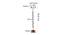 Ellen Multicolour Cotton Shade Floor Lamp (Multicolor) by Urban Ladder - Design 1 Dimension - 494908