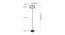 Etta Multicolour Cotton Shade Floor Lamp (Multicolor) by Urban Ladder - Design 1 Dimension - 494912