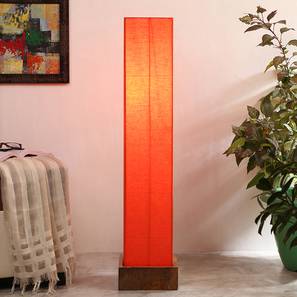 devansh Cher Orange Cotton Shade Floor Lamp-picture-11