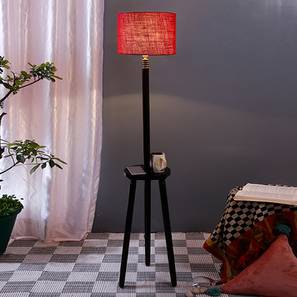 devansh Gates Maroon Cotton Shade Floor Lamp-picture-20