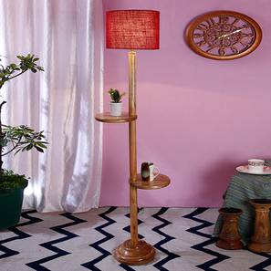 devansh Ivana Maroon Cotton Shade Floor Lamp-picture-15