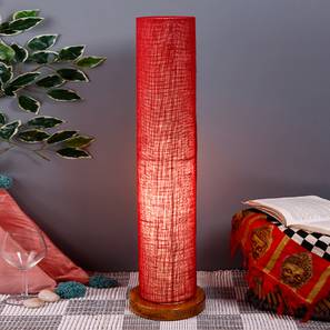 Oliver Maroon Cotton Shade Floor Lamp-image-15