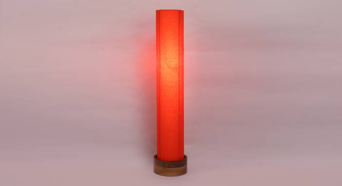 Cecily Orange Cotton Shade Floor Lamp (Orange) by Urban Ladder - Front View Design 1 - 494951