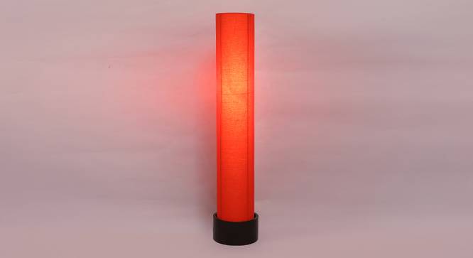 Chan Orange Cotton Shade Floor Lamp (Orange) by Urban Ladder - Front View Design 1 - 494952