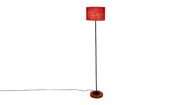 Estelle Maroon Cotton Shade Floor Lamp (Maroon) by Urban Ladder - Front View Design 1 - 494957