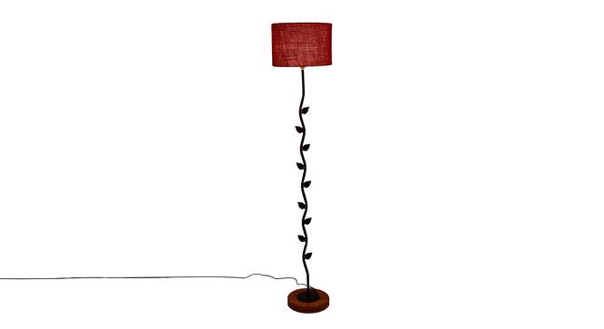 Felicia Maroon Cotton Shade Floor Lamp (Maroon) by Urban Ladder - Front View Design 1 - 494958