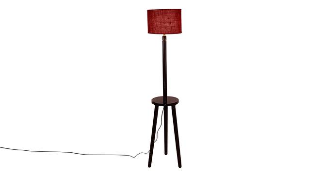 Gates Maroon Cotton Shade Floor Lamp (Maroon) by Urban Ladder - Front View Design 1 - 494959
