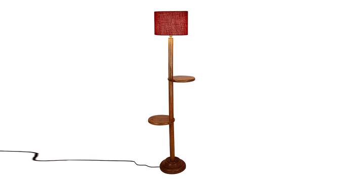 Ivana Maroon Cotton Shade Floor Lamp (Maroon) by Urban Ladder - Front View Design 1 - 494961