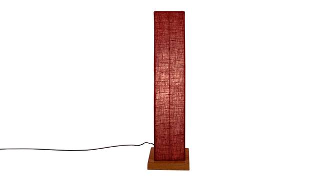 Miranda Maroon Cotton Shade Floor Lamp (Maroon) by Urban Ladder - Front View Design 1 - 494966