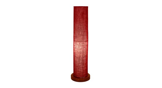 Oliver Maroon Cotton Shade Floor Lamp (Maroon) by Urban Ladder - Front View Design 1 - 494971