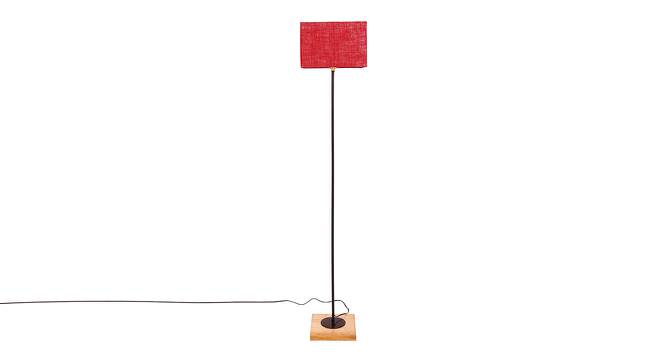Earvin Maroon Cotton Shade Floor Lamp (Maroon) by Urban Ladder - Cross View Design 1 - 494979