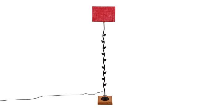 Elin Maroon Cotton Shade Floor Lamp (Maroon) by Urban Ladder - Cross View Design 1 - 494980