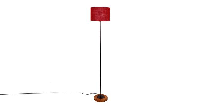 Estelle Maroon Cotton Shade Floor Lamp (Maroon) by Urban Ladder - Cross View Design 1 - 494981
