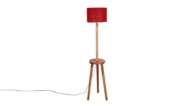 Harmon Maroon Cotton Shade Floor Lamp (Maroon) by Urban Ladder - Cross View Design 1 - 494984