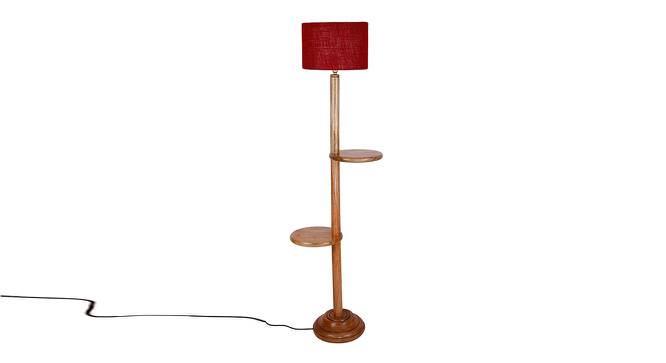 Ivana Maroon Cotton Shade Floor Lamp (Maroon) by Urban Ladder - Cross View Design 1 - 494985