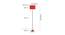 Earvin Maroon Cotton Shade Floor Lamp (Maroon) by Urban Ladder - Design 1 Dimension - 495029