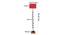 Elin Maroon Cotton Shade Floor Lamp (Maroon) by Urban Ladder - Design 1 Dimension - 495030