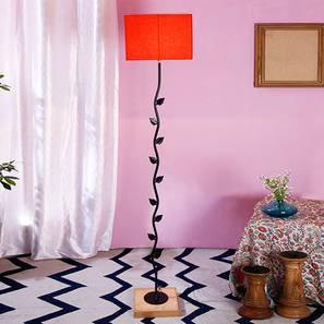 Edythe Orange Cotton Shade Floor Lamp-image-24